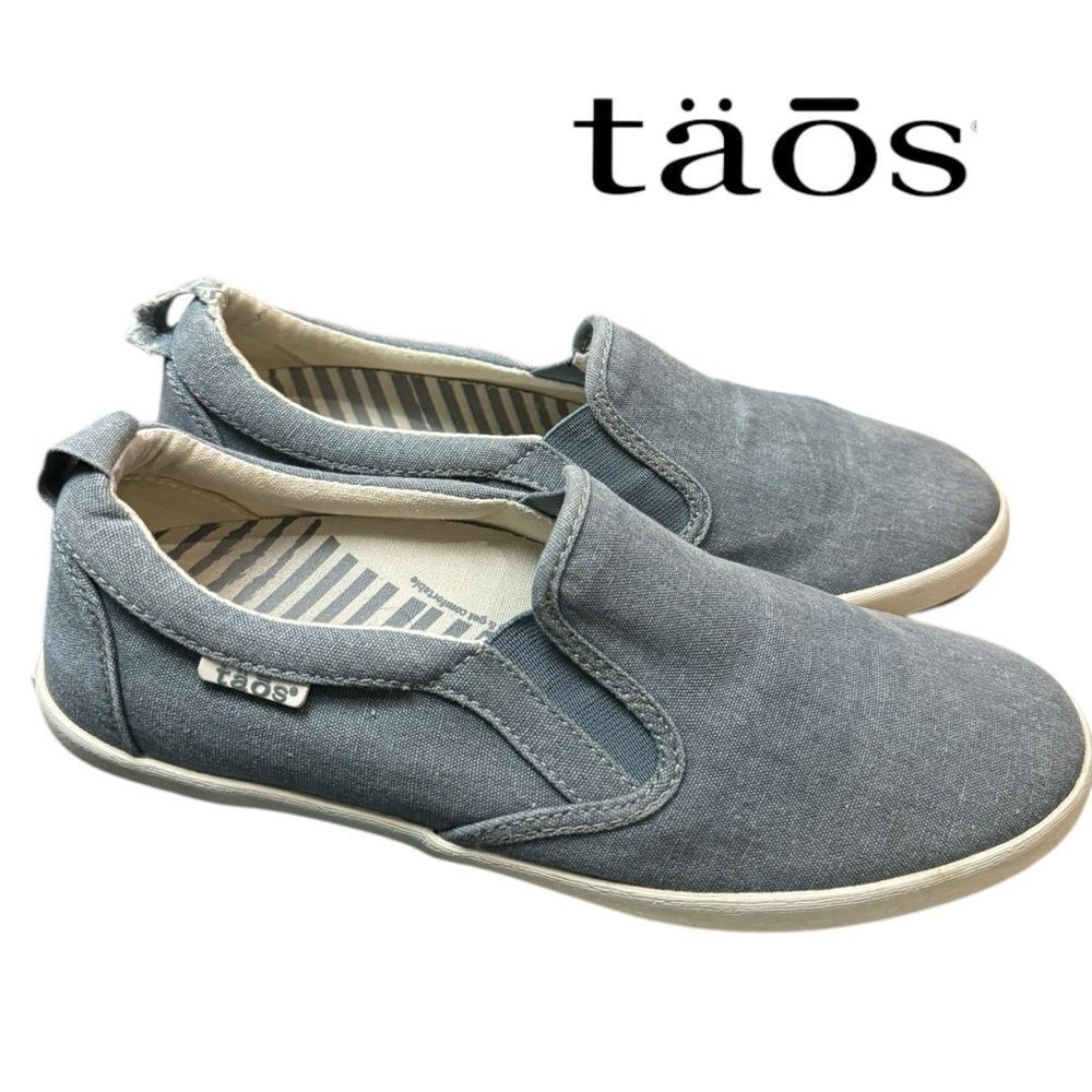 Taos Dandy Blue Canvas Slip-on Women's Sneakers 8